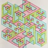 GEOMETRIC DECEPTION - Origami Evolution of Shapes Cubic Illusion by Vance Houston