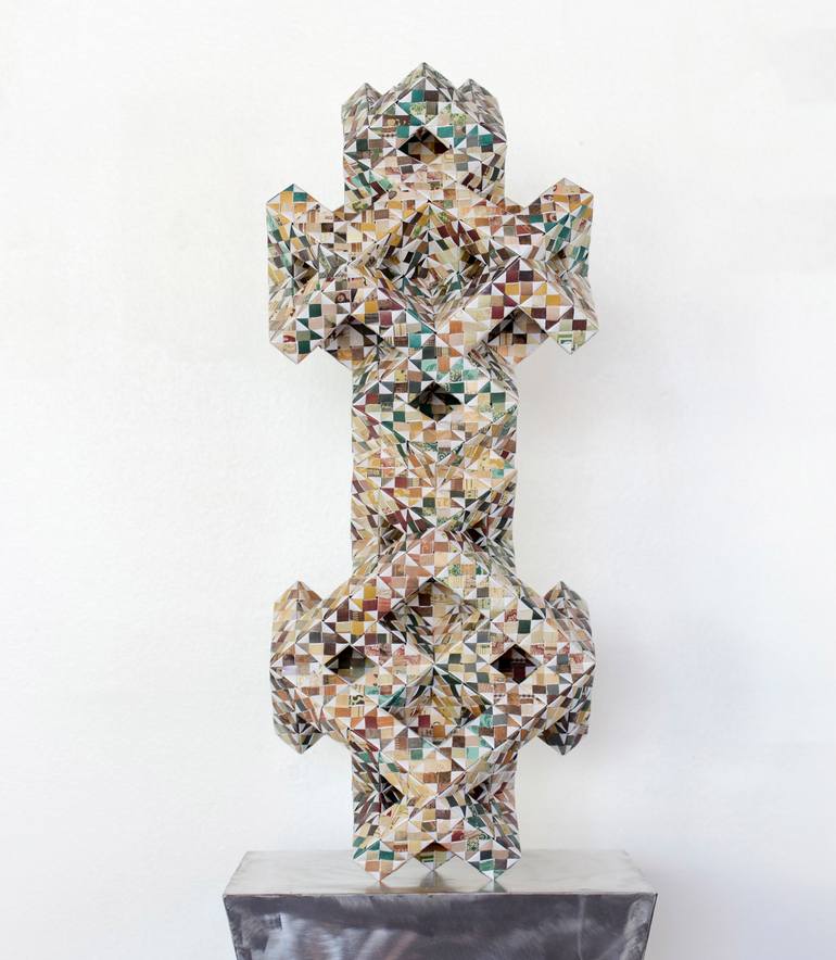 Original Cubism Geometric Sculpture by Vance Houston