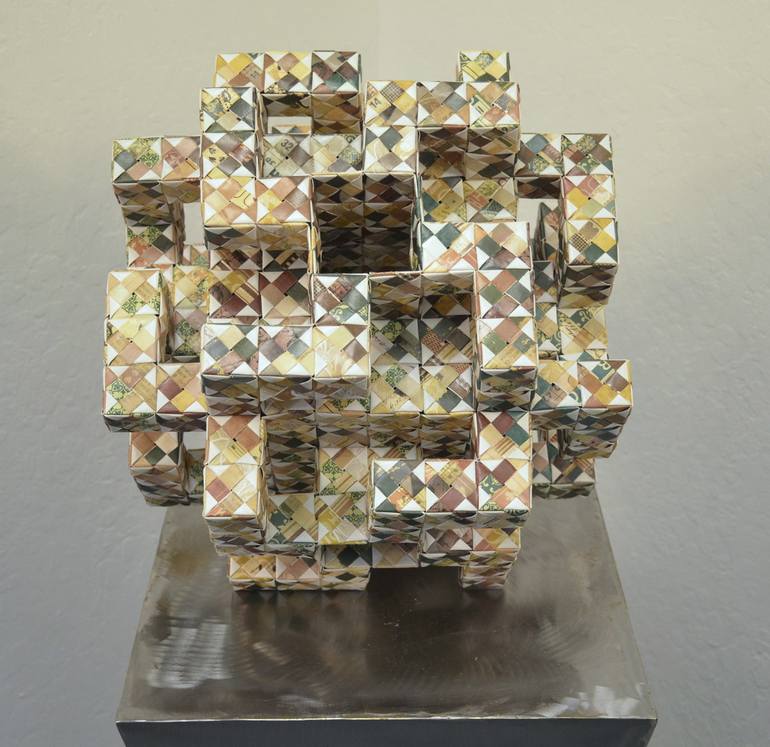 Original Abstract Geometric Sculpture by Vance Houston