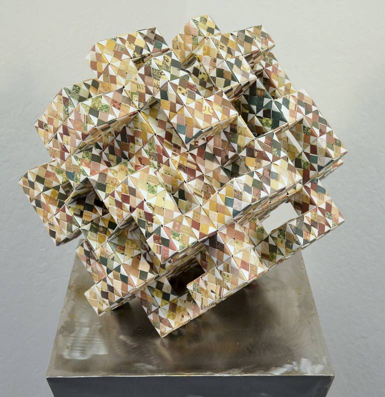 Original Abstract Geometric Sculpture by Vance Houston