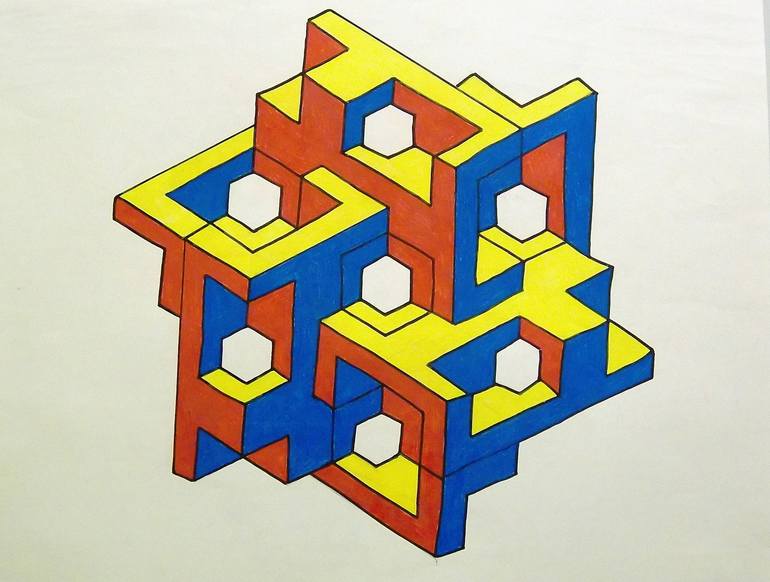 Original Geometric Drawing by Vance Houston