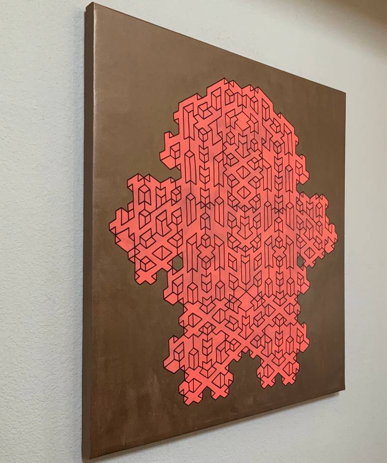 Original Modernism Architecture Painting by Vance Houston