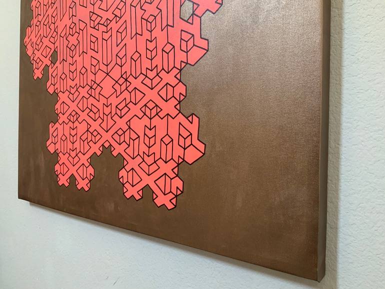 Original Modernism Architecture Painting by Vance Houston