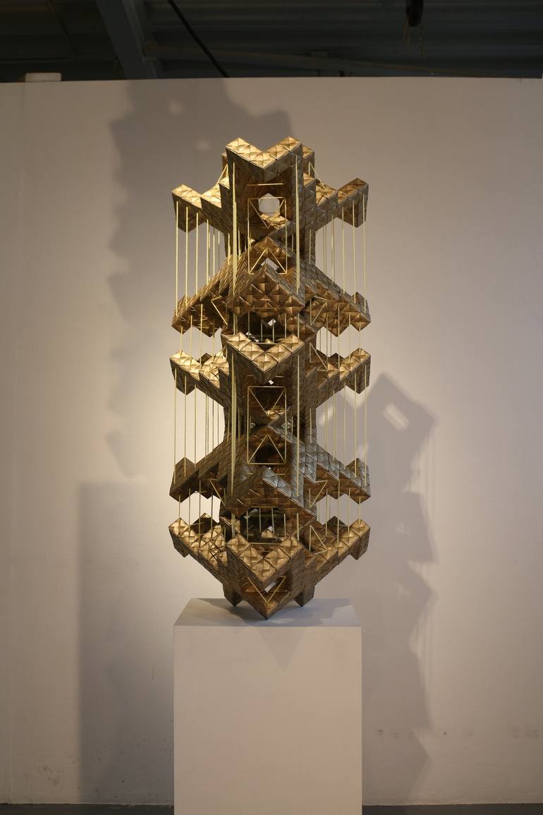 Original Modern Geometric Sculpture by Vance Houston