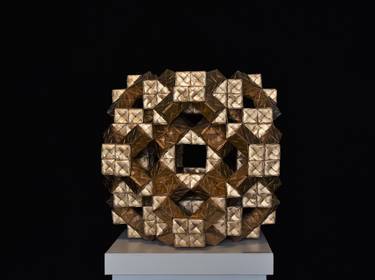 Cubic Composition Abstract Cube Complex Origami Engineered Art thumb