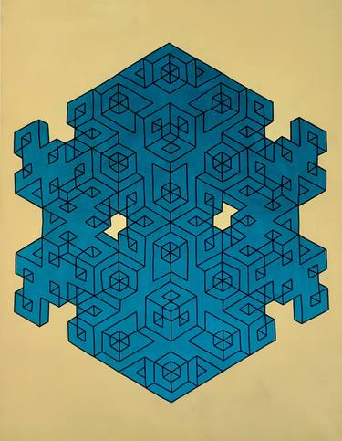 Origami Inspired Optical Illusion - Geometric Deception thumb