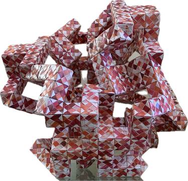 Cubic Transformation Complex Organic Design in Origami Candy Cane thumb