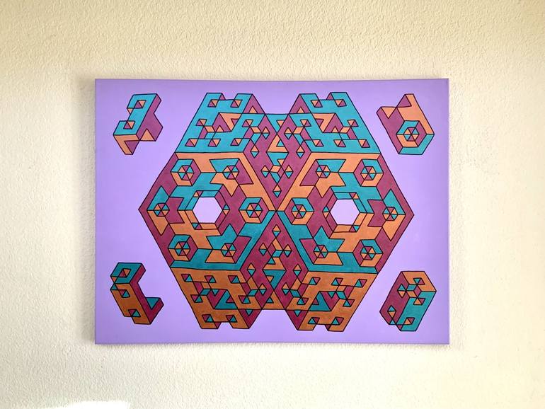 Original Geometric Painting by Vance Houston