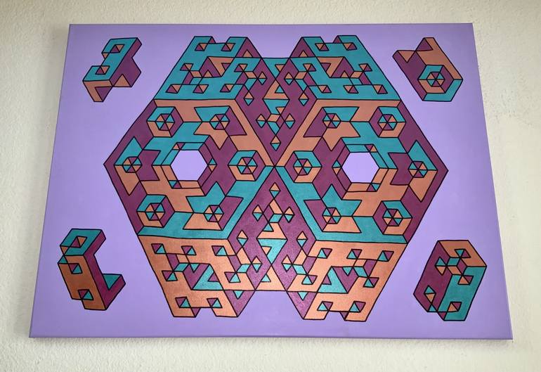 Original Geometric Painting by Vance Houston