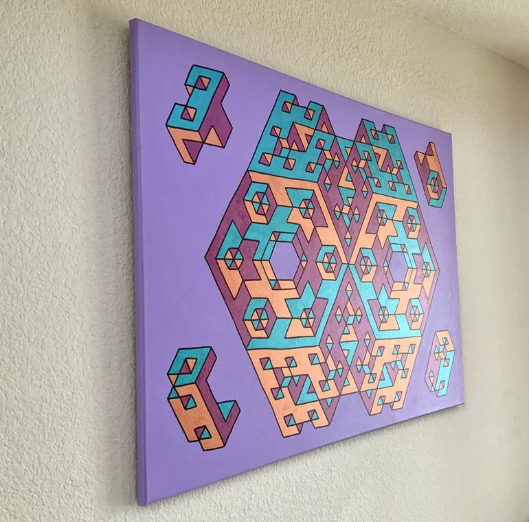 Original Fine Art Geometric Painting by Vance Houston