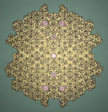 Abstract Humanoid Expressions - Facial Fractal Origami thumb
