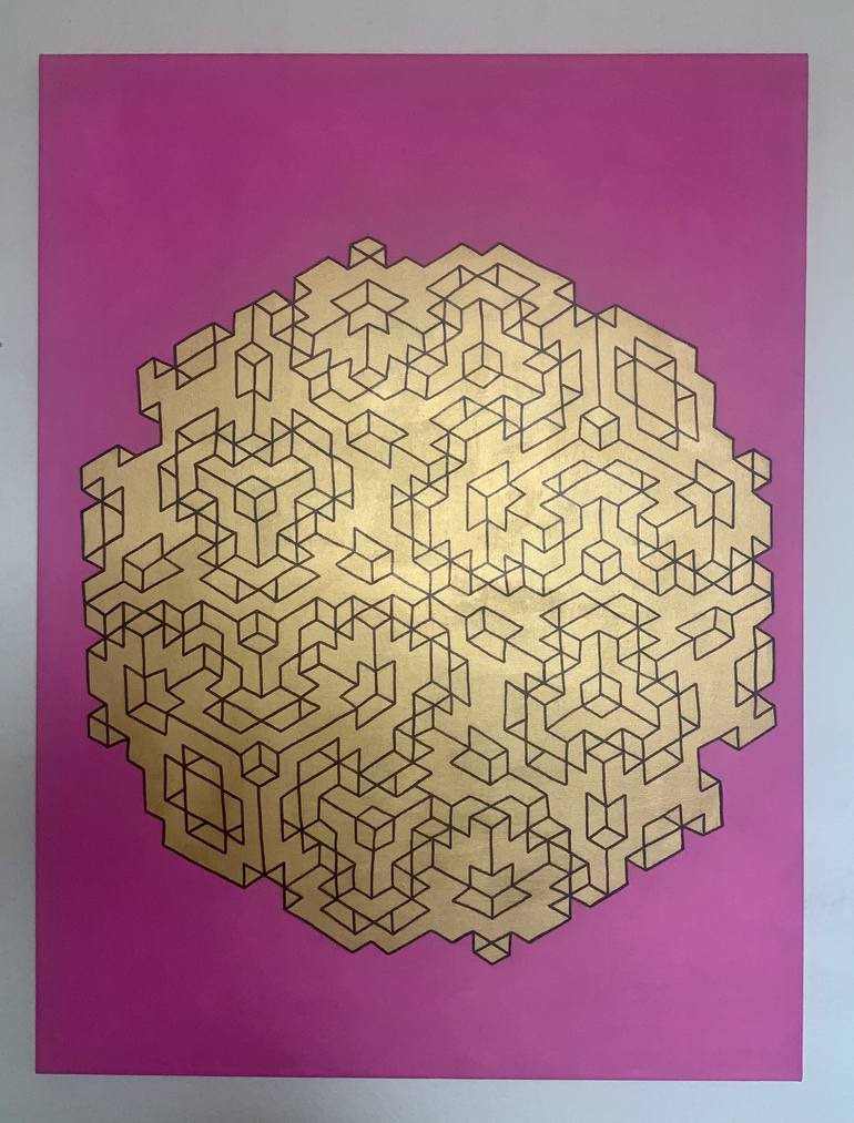 Original Abstract Geometric Painting by Vance Houston
