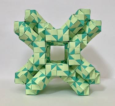 Cubic Composition in Origami Geometric Interwoven Design thumb