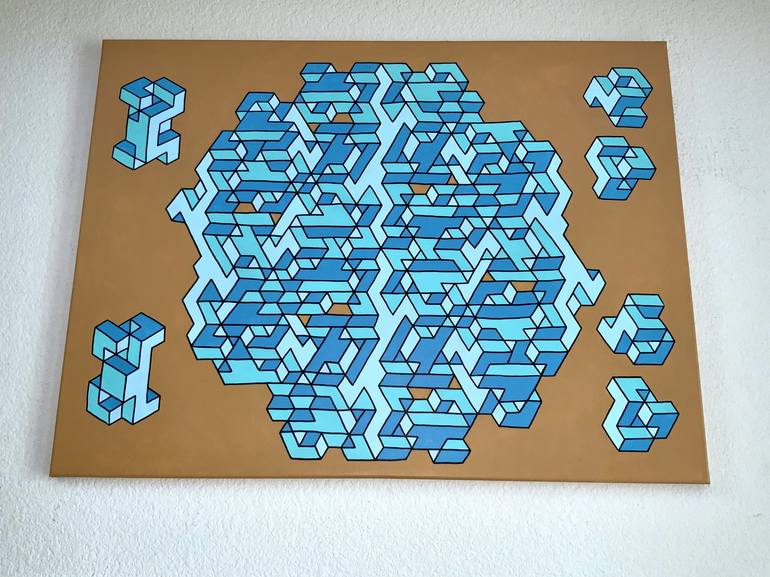 Original Geometric Painting by Vance Houston