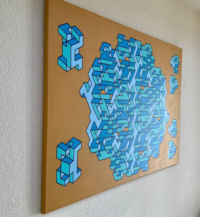 Original Geometric Painting by Vance Houston