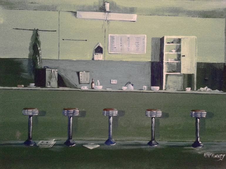 The empty diner Painting by rich mckinney Saatchi Art