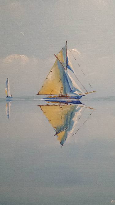Original Expressionism Sailboat Paintings by rich mckinney