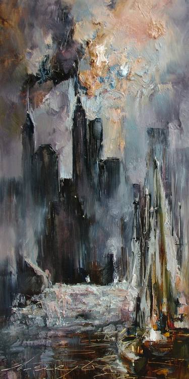 Original Abstract Business Paintings by Andrew Manaylo