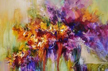 Original Fine Art Floral Paintings by Andrew Manaylo