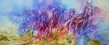 Original Figurative Horse Painting by Andrew Manaylo