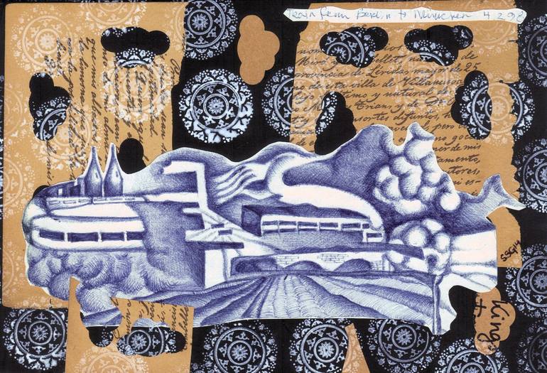 Train From Berlin To Munich 1998 Collage By Savannah Schroll Guz train-from-berlin-to-munich-1998-collage-by-savannah-schroll-guz