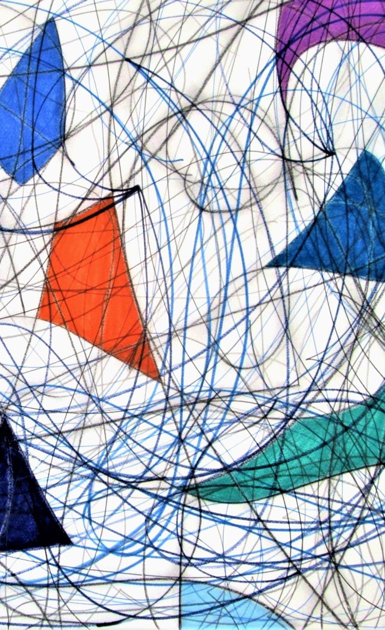Original Abstract Expressionism Abstract Mixed Media by Kevin Jones