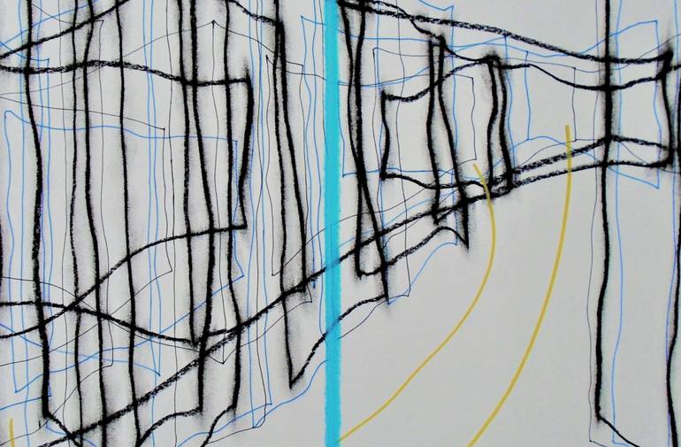 Original Black & White Abstract Drawing by Kevin Jones