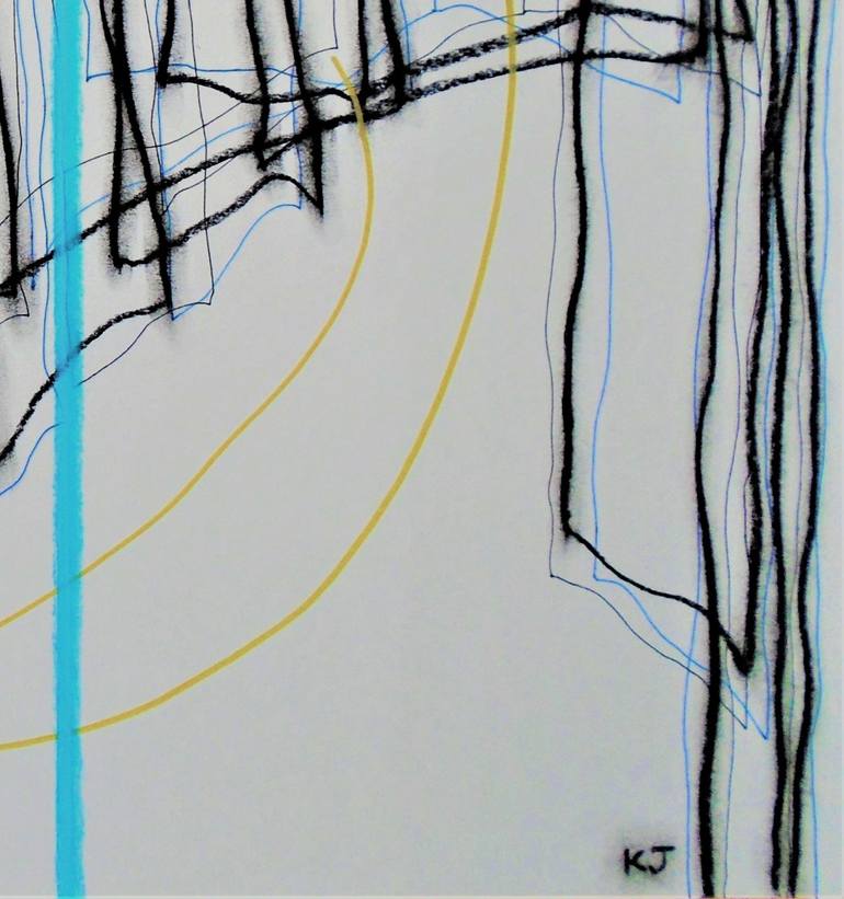 Original Black & White Abstract Drawing by Kevin Jones