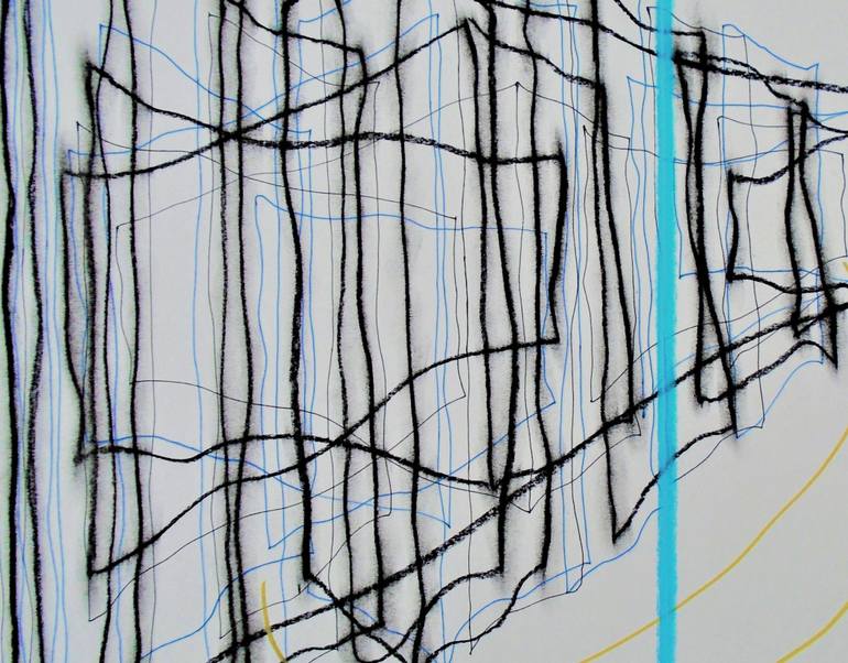 Original Black & White Abstract Drawing by Kevin Jones