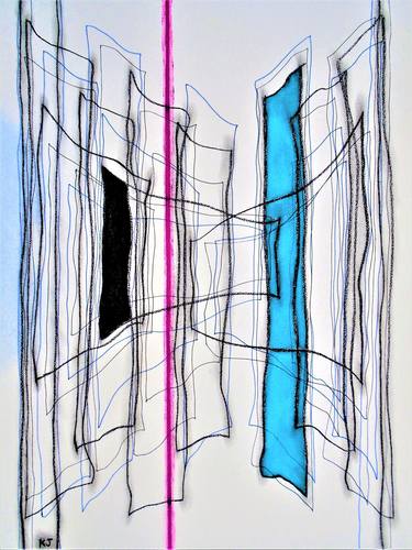 Original Cubism Abstract Drawings by Kevin Jones