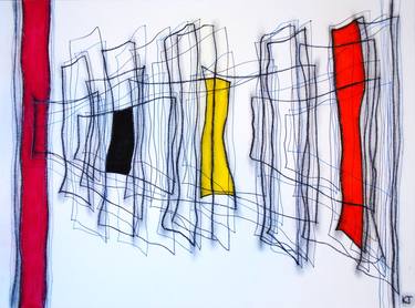 Original Contemporary Abstract Drawings by Kevin Jones