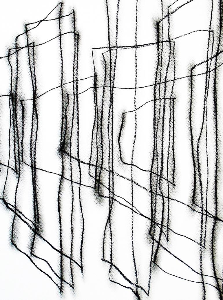 Original Black & White Abstract Drawing by Kevin Jones