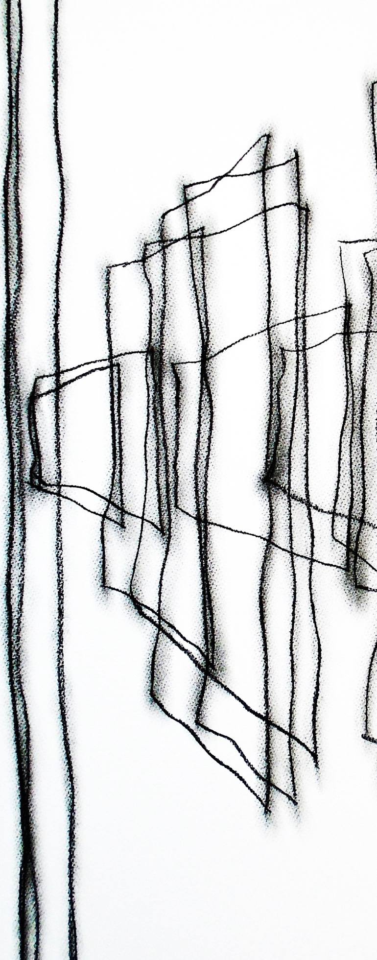 Original Black & White Abstract Drawing by Kevin Jones