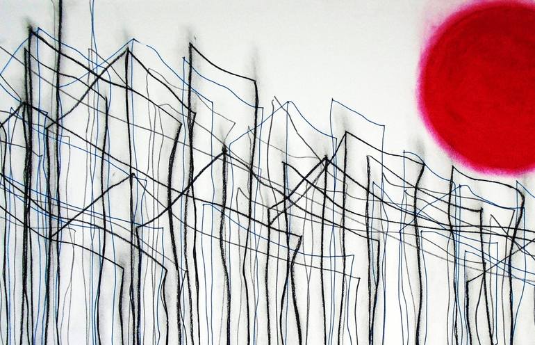 Original Abstract Expressionism Abstract Drawing by Kevin Jones