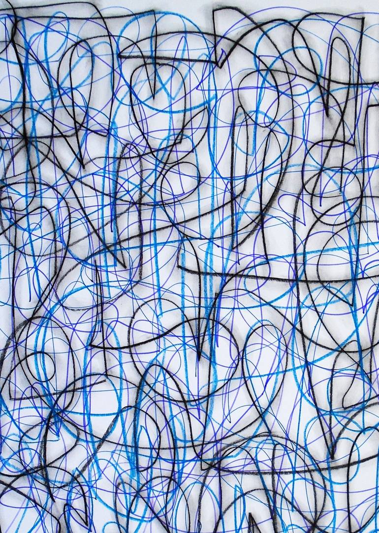 Original Abstract Expressionism Abstract Drawing by Kevin Jones