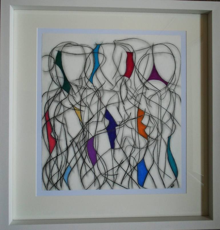 Original Abstract Expressionism Abstract Drawing by Kevin Jones