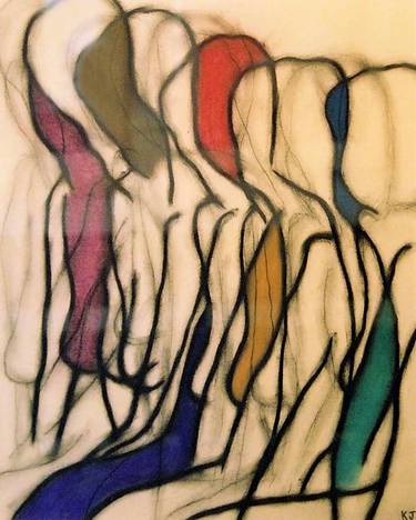 Print of Abstract Nude Drawings by Kevin Jones