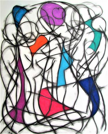 Original Abstract Expressionism Abstract Drawings by Kevin Jones