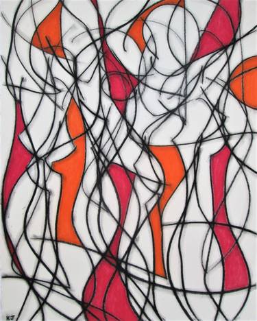 Original Expressionism Abstract Drawings by Kevin Jones