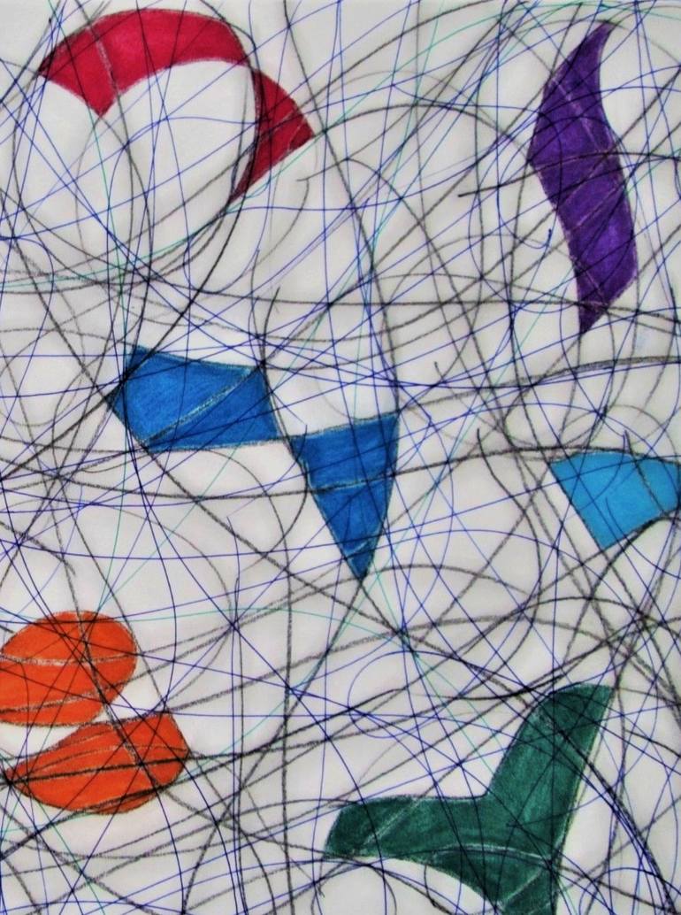Original Abstract Expressionism Abstract Drawing by Kevin Jones