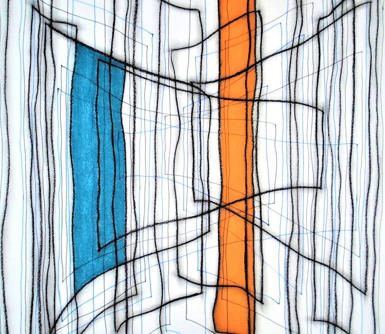 Original Cubism Abstract Drawing by Kevin Jones