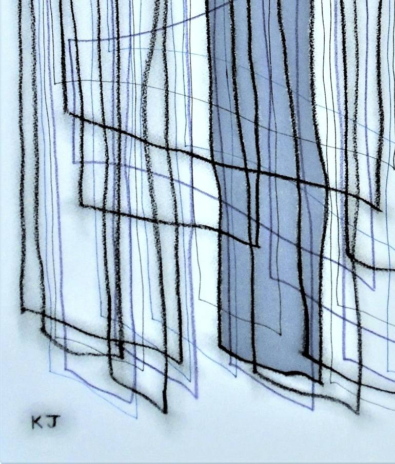 Original Cubism Abstract Drawing by Kevin Jones