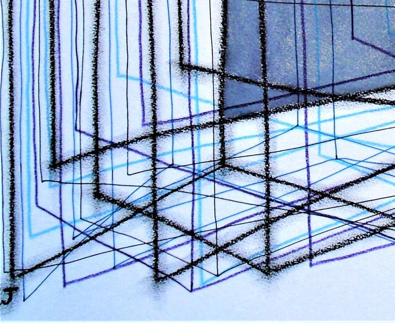 Original Cubism Abstract Drawing by Kevin Jones