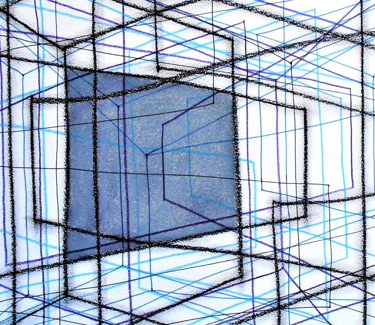 Original Cubism Abstract Drawing by Kevin Jones