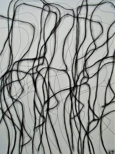 Original Expressionism Abstract Drawings by Kevin Jones