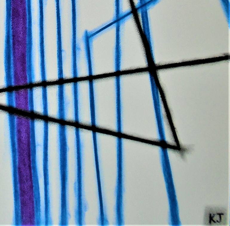 Original Cubism Abstract Drawing by Kevin Jones