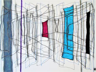 Original Expressionism Abstract Drawings by Kevin Jones