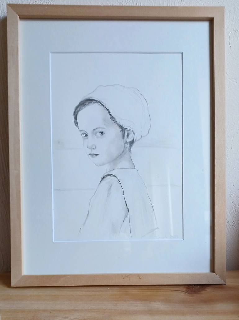 Original Figurative Portrait Drawing by Regine Kuschke