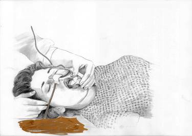 Original Figurative Portrait Drawings by Regine Kuschke