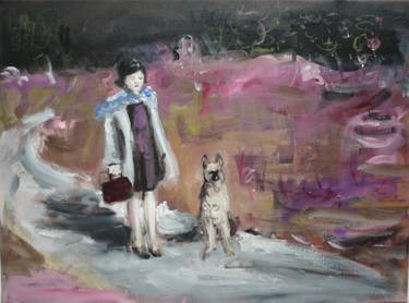 Print of Dogs Paintings by Regine Kuschke